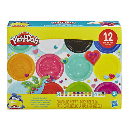 Play-Doh Bright Delights 12-Pack i gruppen LEKSAKER / Play-Doh hos Spelexperten (5862066)