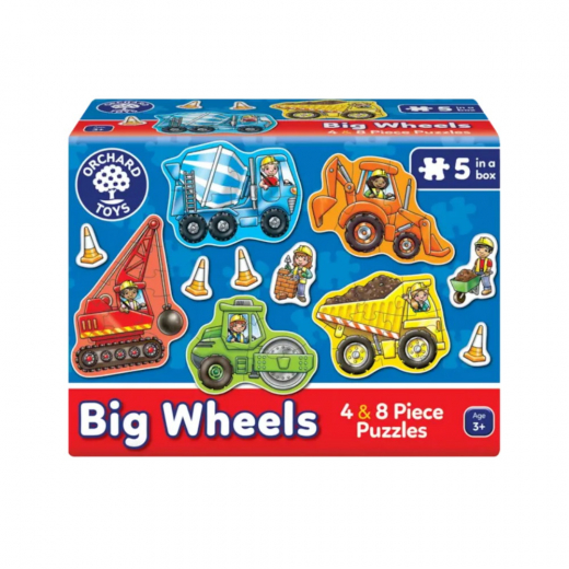 Pussel Big Wheels 4 och 8 Bitar i gruppen PUSSEL / Barnpussel hos Spelexperten (600201)