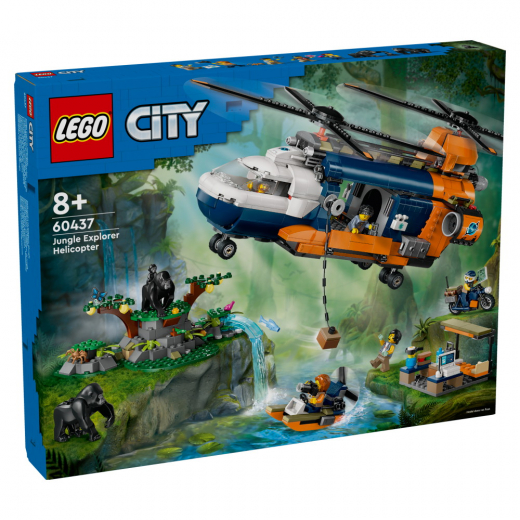 LEGO City - Djungelhelikopter och basläger i gruppen LEKSAKER / LEGO / LEGO City hos Spelexperten (60437)