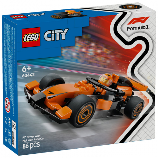 LEGO City - F1 förare med McLaren racerbil i gruppen LEKSAKER / LEGO / LEGO City hos Spelexperten (60442)