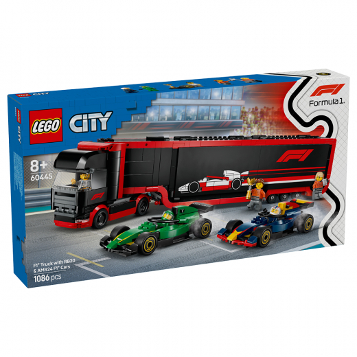 LEGO City - F1 lastbil med RB20 & AMR24 F1 bilar i gruppen LEKSAKER / LEGO / LEGO City hos Spelexperten (60445)