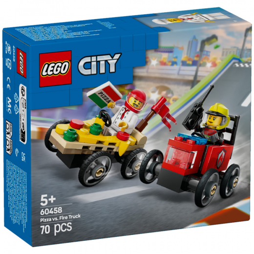 LEGO City - Pizzabil mot brandbil i gruppen LEKSAKER / LEGO / LEGO City hos Spelexperten (60458)