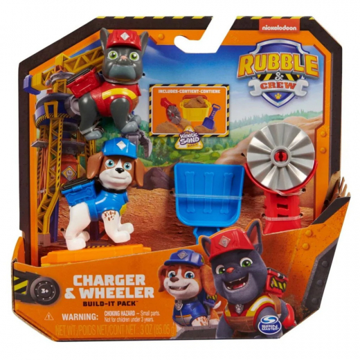 Rubble & Crew Figure 2 Pack - Charger & Wheeler i gruppen LEKSAKER / Figurer och lekset / Paw Patrol hos Spelexperten (6066685)