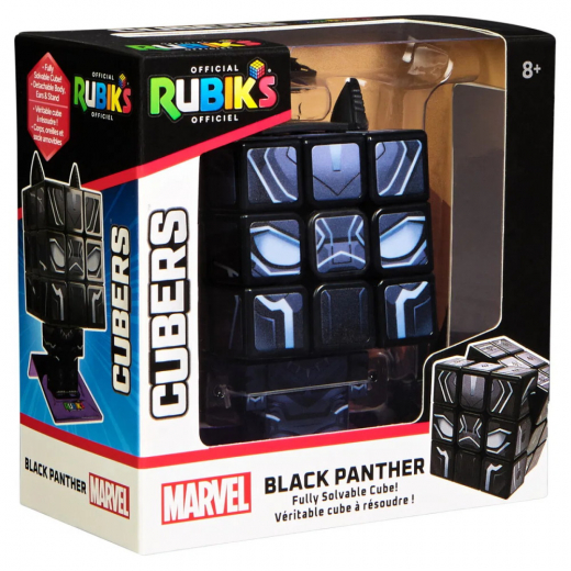 Rubiks Kub 3x3: Black Panther i gruppen SÄLLSKAPSSPEL / Spelserier / Rubiks kub & speedcubes hos Spelexperten (6071039)