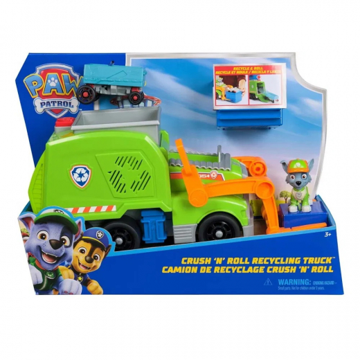 Paw Patrol - Rocky Crush N' Roll Recycling Truck i gruppen LEKSAKER / Figurer och lekset / Paw Patrol hos Spelexperten (6071248)