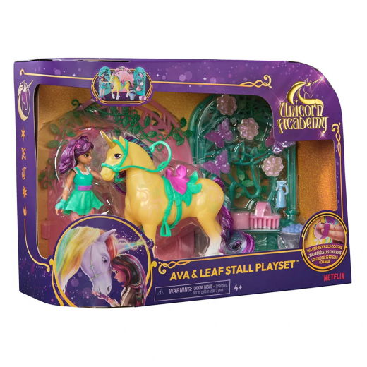 Unicorn Academy Ava & Leaf Stall Lekset i gruppen LEKSAKER / Figurer och lekset / Unicorn Academy hos Spelexperten (6072051)