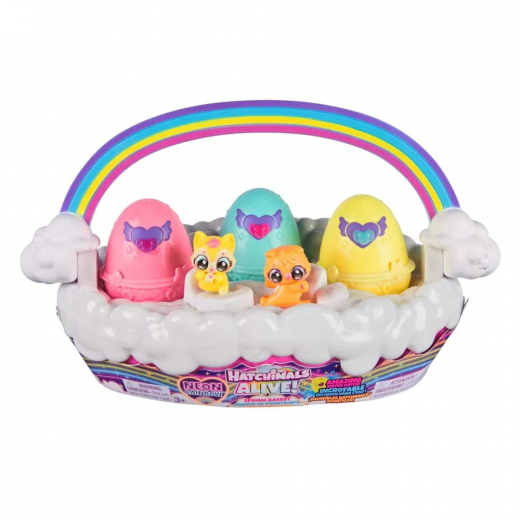 Hatchimals Alive Neon Rainbow Basket i gruppen LEKSAKER / Figurer och lekset hos Spelexperten (6072741)