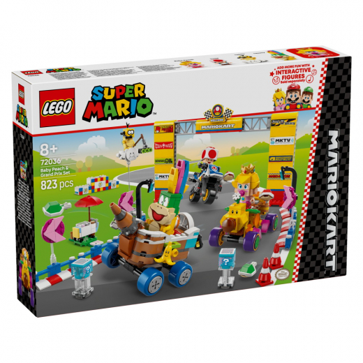 LEGO Super Mario - Mario Kart Baby Peach & Grand Prix i gruppen LEKSAKER / LEGO / LEGO Super Mario hos Spelexperten (72036)