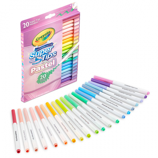 Crayola Super Tips Filtpennor Pastell 20 st i gruppen LEKSAKER / Skapa & måla / Crayola hos Spelexperten (74024011)