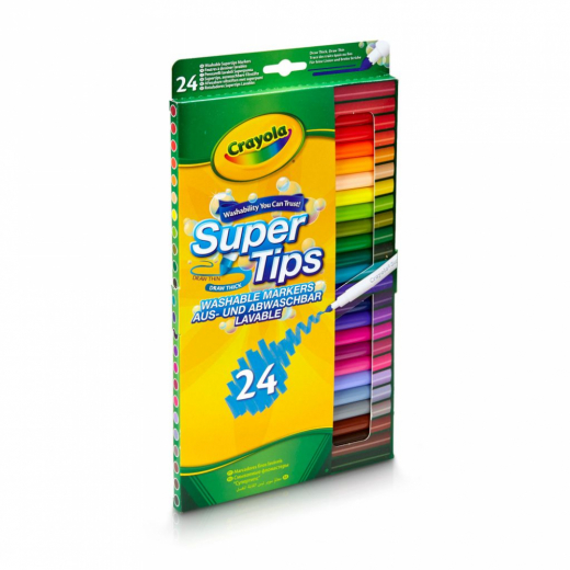 Crayola Supertips 24 st i gruppen LEKSAKER / Skapa & måla / Crayola hos Spelexperten (74024016)