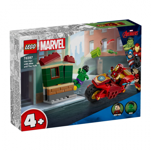 LEGO Marvel - Iron Man med motorcykel och Hulk i gruppen LEKSAKER / LEGO / LEGO Marvel hos Spelexperten (76287)