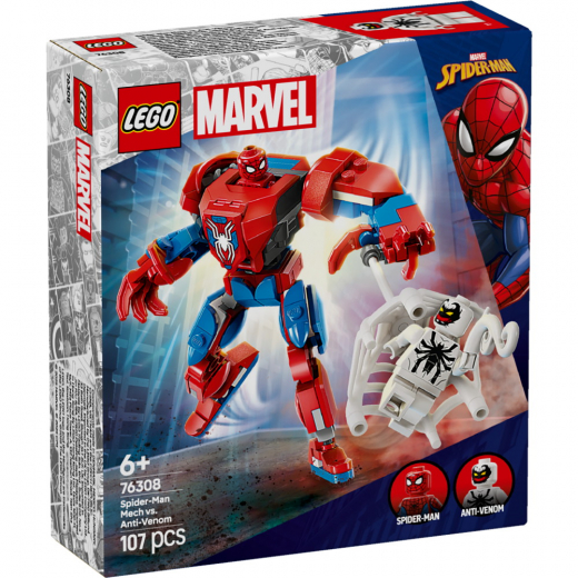 LEGO Marvel - Spider-Mans robot mot Anti-Venom i gruppen LEKSAKER / LEGO / LEGO Marvel hos Spelexperten (76308)