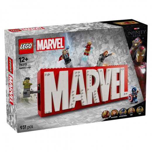 LEGO Marvel - MARVEL logotyp och minifigurer i gruppen LEKSAKER / LEGO / LEGO Marvel hos Spelexperten (76313)