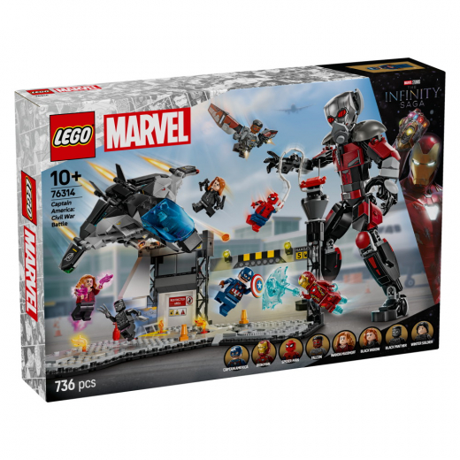 LEGO Marvel - Captain America: Civil War actionstrid i gruppen LEKSAKER / LEGO / LEGO Marvel hos Spelexperten (76314)