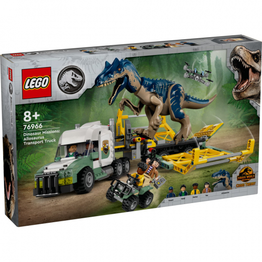 LEGO Jurassic World - Dinosaurieuppdrag: transportbil med allosaurus i gruppen LEKSAKER / LEGO / LEGO Jurassic World hos Spelexperten (76966)