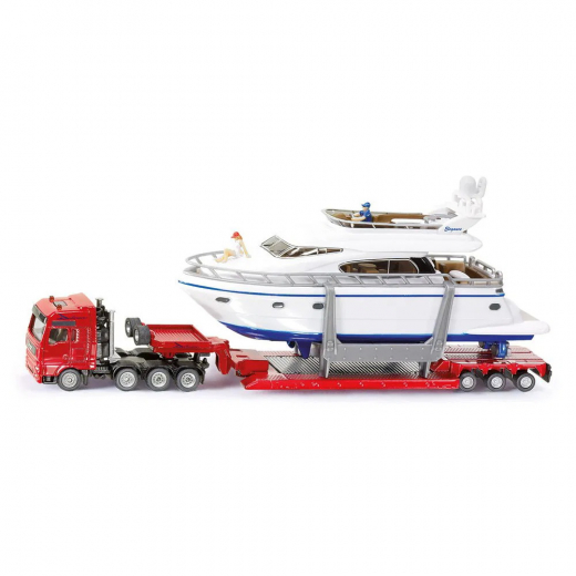 Siku Super 1:87 - MAN Tung transportbil med yacht i gruppen LEKSAKER / Leksaksfordon / Siku / Siku 1:87 hos Spelexperten (881849)