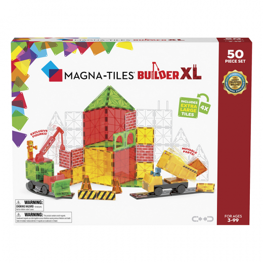 Magna-Tiles - Builder XL - 50 Delar i gruppen LEKSAKER / Byggklossar / Magna-Tiles hos Spelexperten (90289)