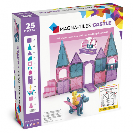 Magna-Tiles - Castle Deluxe - 25 Delar i gruppen LEKSAKER / Byggklossar / Magna-Tiles hos Spelexperten (90290)