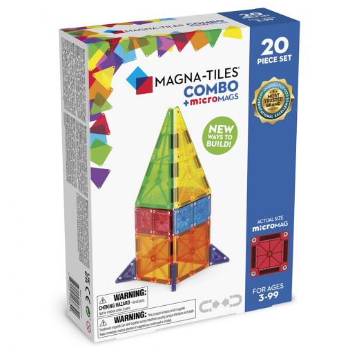 Magna-Tiles - Combo + MicroMags - 20 Delar i gruppen LEKSAKER / Byggklossar / Magna-Tiles hos Spelexperten (90292)