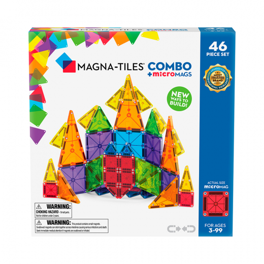 Magna-Tiles - Combo + MicroMags - 46 Delar i gruppen LEKSAKER / Byggklossar / Magna-Tiles hos Spelexperten (90293)