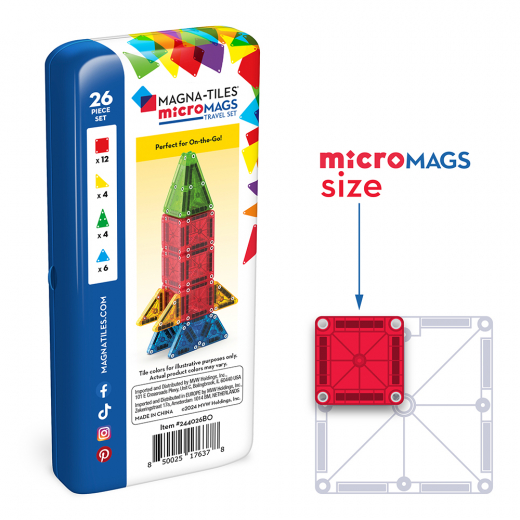 Magna-Tiles - MicroMags - 26 Delar i gruppen LEKSAKER / Byggklossar / Magna-Tiles hos Spelexperten (90295)