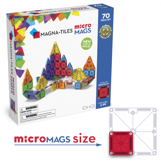 Magna-Tiles - MicroMags - 70 Delar i gruppen LEKSAKER / Byggklossar / Magna-Tiles hos Spelexperten (90296)