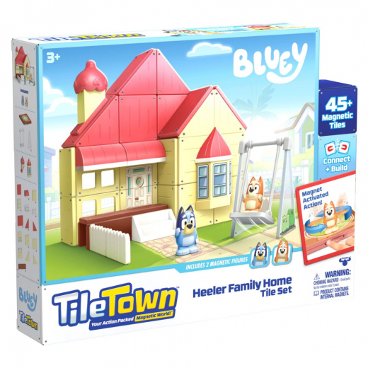 Tile Town Bluey Familjen Heelers Hus i gruppen LEKSAKER / Figurer och lekset hos Spelexperten (90304)