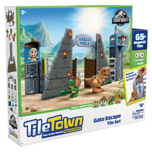 Tile Town Jurassic World Portflykt i gruppen LEKSAKER / Figurer och lekset hos Spelexperten (90307)