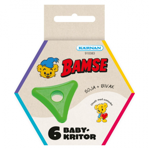 Bamse Babykritor i gruppen LEKSAKER / Skapa & måla / Skriva och Rita / Pennor & Kritor hos Spelexperten (910383)