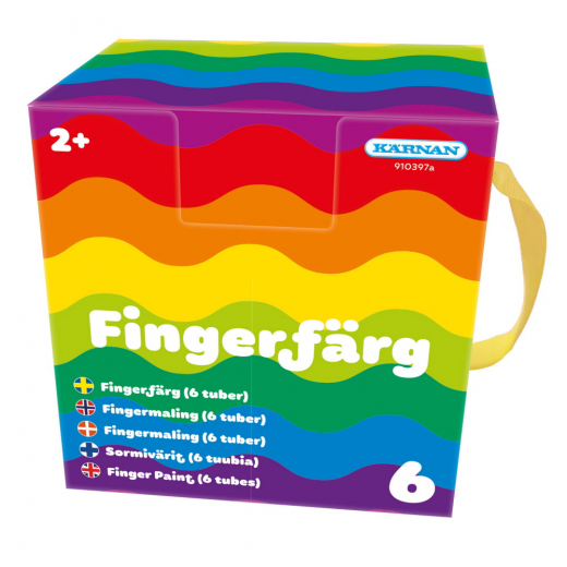 Fingerfärg - 6 tuber i gruppen LEKSAKER / Skapa & måla / Skriva och Rita hos Spelexperten (910397)