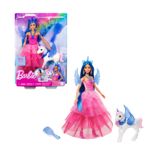 Barbie Touch of Magic Sapphire Alicorn Doll i gruppen LEKSAKER / Barbie hos Spelexperten (960-2473)