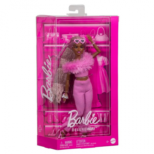 Barbie Deluxe Style - Rosa och brunt flätat hår i gruppen LEKSAKER / Barbie / Barbie Deluxe Style hos Spelexperten (960-2511)