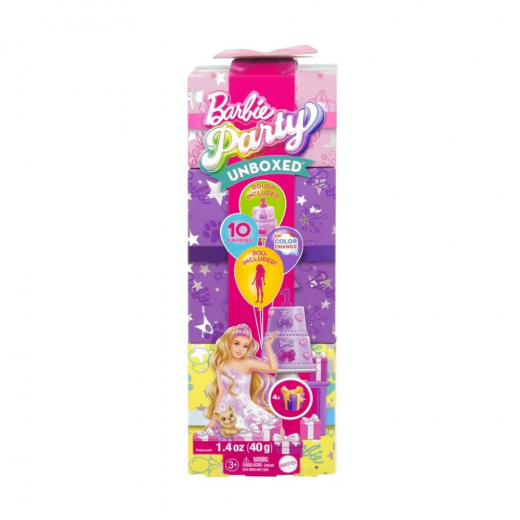 Barbie - Party Unboxed Blond Docka i gruppen LEKSAKER / Barbie hos Spelexperten (960-2523)