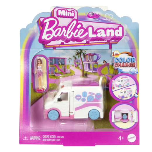 Barbie Mini BarbieLand Ambulans i gruppen LEKSAKER / Barbie / Mini BarbieLand hos Spelexperten (960-2530-V)