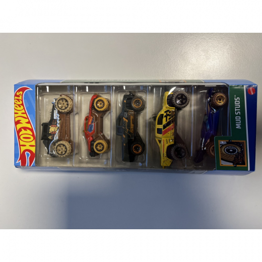 Hot Wheels 5-pack bilar - Mud Studs i gruppen LEKSAKER / Leksaksfordon / Hot Wheels hos Spelexperten (965-0138A)