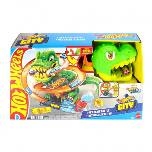 Hot Wheels City T-Rex Brandstation i gruppen LEKSAKER / Leksaksfordon / Hot Wheels hos Spelexperten (965-2502)