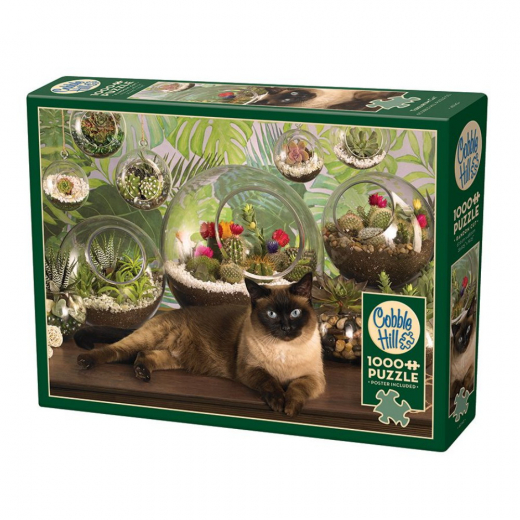 Cobble Hill Pussel - Terrarium Cat 1000 Bitar i gruppen PUSSEL / 1000 bitar hos Spelexperten (CH40142)