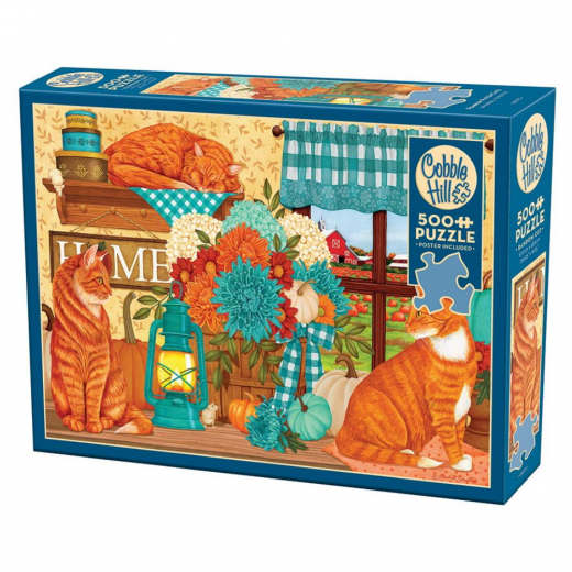 Cobble Hill Pussel -  Pumpkin Patch Cats 500 Bitar i gruppen PUSSEL hos Spelexperten (CH45075)