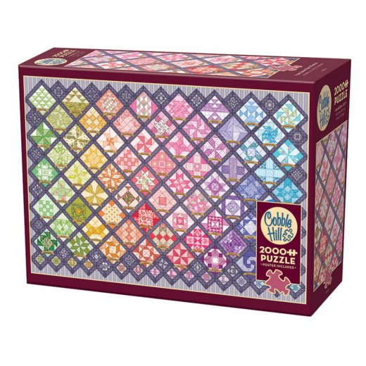 Cobble Hill Pussel - Four Square Quilt Blocks 2000 Bitar i gruppen PUSSEL / 2000 bitar > hos Spelexperten (CH49010)