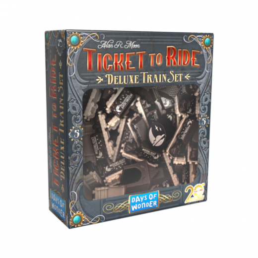 Ticket to Ride: 20th Anniversary Deluxe Train Set - Svart (Exp.) i gruppen SÄLLSKAPSSPEL / Spelserier / Ticket to Ride hos Spelexperten (DOWT2R20THDTS-BLA)