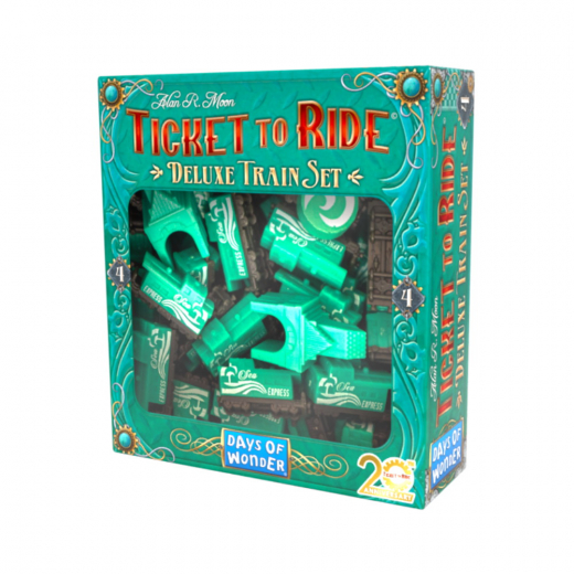 Ticket to Ride: 20th Anniversary Deluxe Train Set - Grön (Exp.) i gruppen SÄLLSKAPSSPEL / Spelserier / Ticket to Ride hos Spelexperten (DOWT2R20THDTS-GRE)