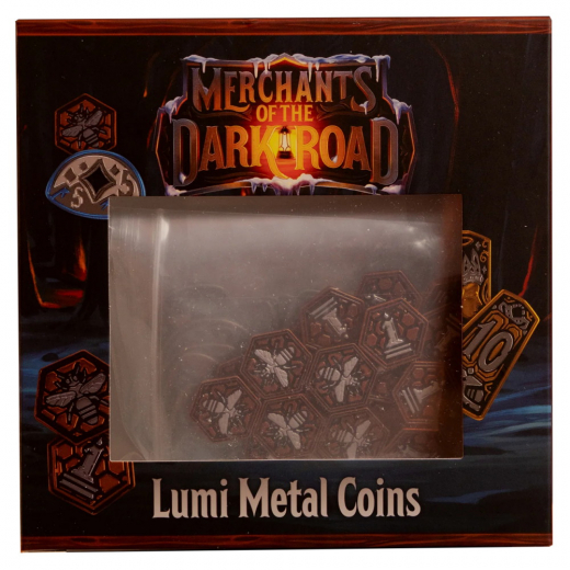 Merchants of the Dark Road - Lumi Metal Coins (Exp.) i gruppen SÄLLSKAPSSPEL / Tillbehör / Övriga hos Spelexperten (ELFECG020)