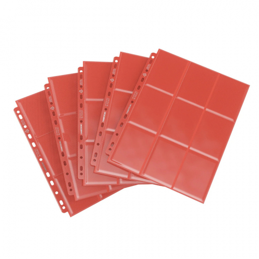 18-Pocket Side-Loading Pages - Red (10-Pack) i gruppen SÄLLSKAPSSPEL / Tillbehör / Förvaring hos Spelexperten (GGS30007ML)