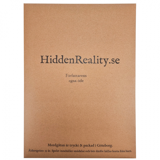 Hidden Reality - Författarens egna öde i gruppen SÄLLSKAPSSPEL / Escape Room hos Spelexperten (HIDREA005)