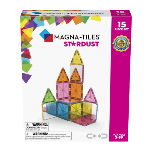 Magna-Tiles - Stardust - 15 Delar i gruppen LEKSAKER / Byggklossar / Magna-Tiles hos Spelexperten (MAG18915)