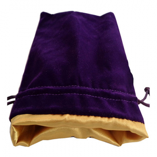 Dice Bag Purple w/Gold Velvet i gruppen SÄLLSKAPSSPEL / Tillbehör / Tärningar & tillbehör hos Spelexperten (MET9007)