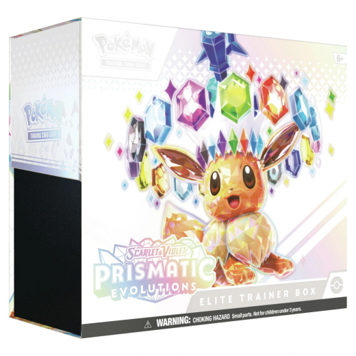 Pokémon TCG: Prismatic Evolutions Elite Trainer Box i gruppen SÄLLSKAPSSPEL / Pokémon hos Spelexperten (POK10013)