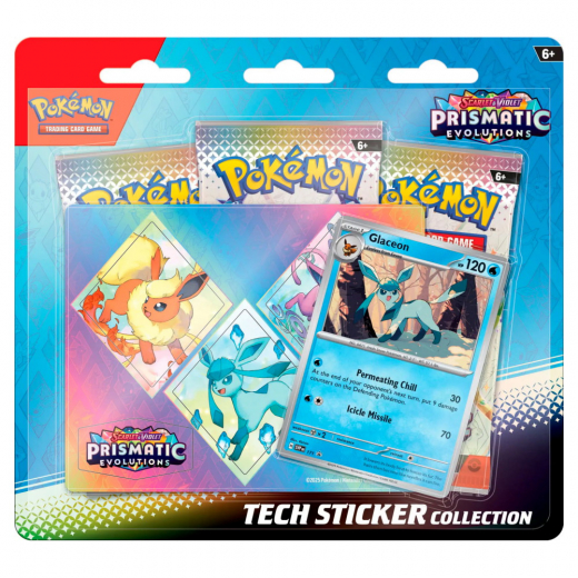 Pokémon TCG: Prismatic Evolutions Tech Sticker Collection - Glaceon i gruppen SÄLLSKAPSSPEL / Pokémon hos Spelexperten (POK10020-GLA)