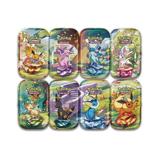 Pokémon TCG: Prismatic Evolutions Mini Tin i gruppen SÄLLSKAPSSPEL / Pokémon hos Spelexperten (POK10046)