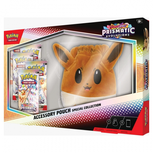 Pokémon TCG: Prismatic Evolutions Accessory Pouch Special Collection i gruppen SÄLLSKAPSSPEL / Pokémon hos Spelexperten (POK10101)